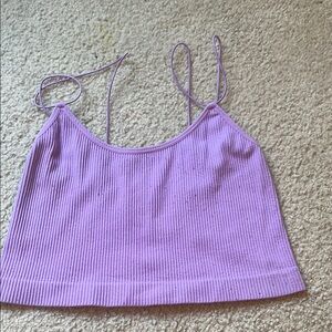 Lavender Ribbed Women's Top